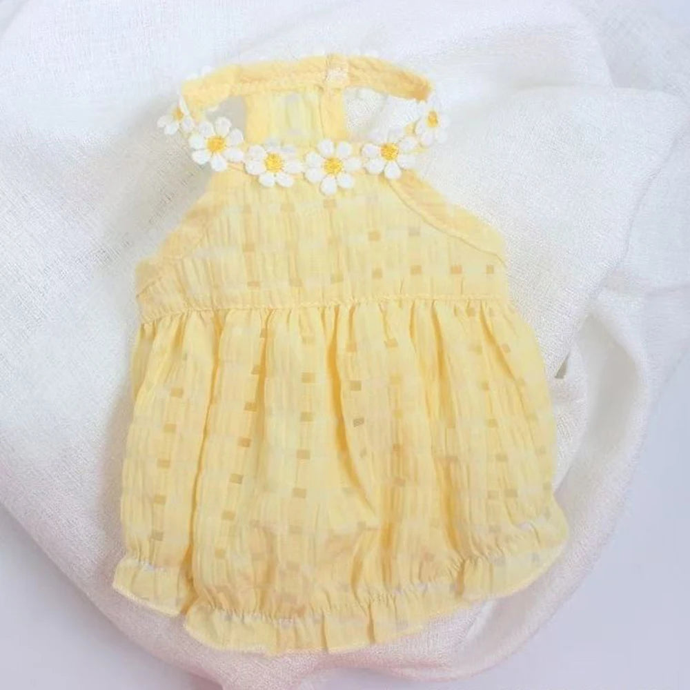 Elegant Breathable Floral Skirt For Small Dogs And Puppies
