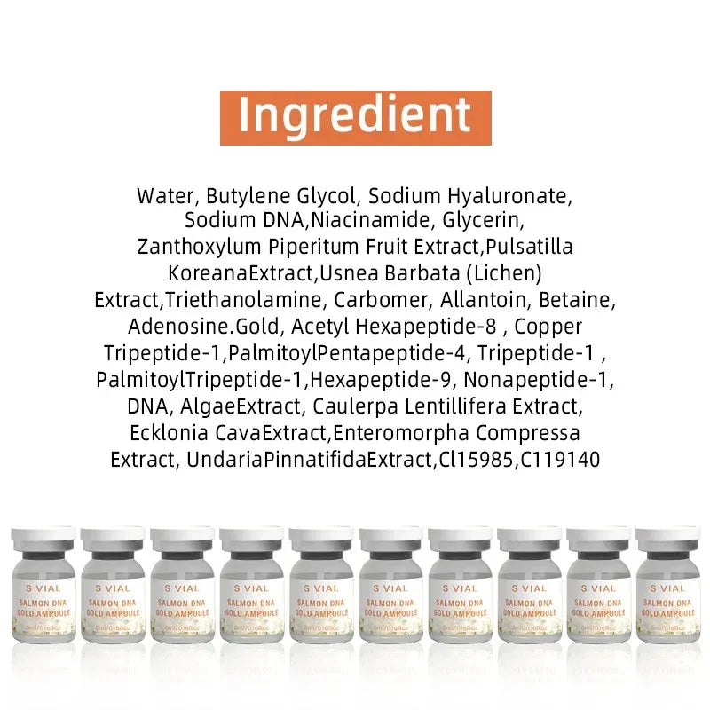 Face Salmon DNA Gold Ampoule Skin Booster Serum Kit