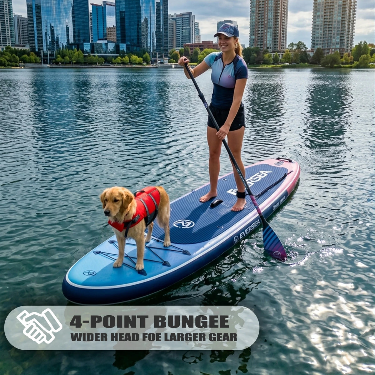 Eggory 10 Foot Inflatable Stand Up Paddleboard Wide Non Slip Surfboard