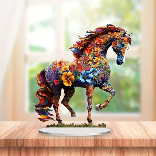 Premium Plastic Hollow Out Horse Figurine Window Light Catcher