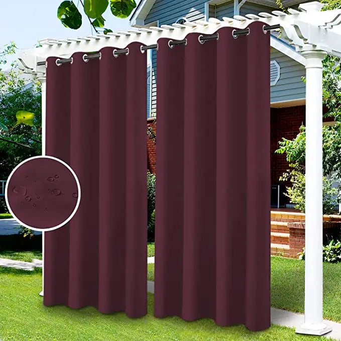 Waterproof Outdoor Blackout Curtains For Patio Pergola Gazebo