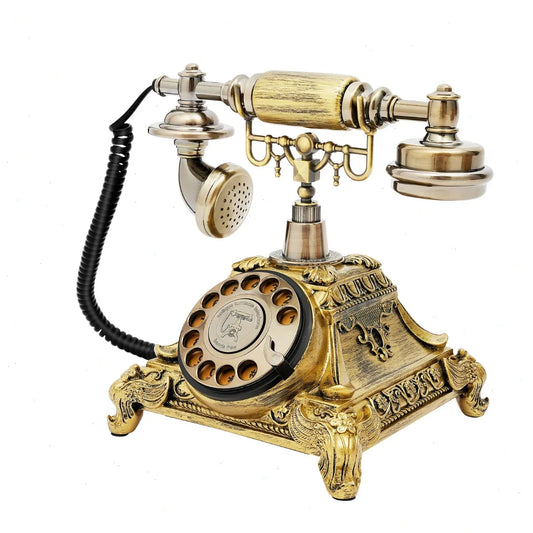 Bymaocar Retro Rotary Landline Phone For Home Office Decor