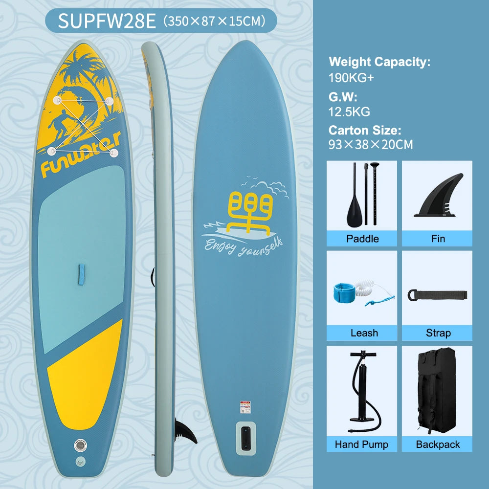 Funwater Inflatable Paddle Board Stand Up Surfboard With Accessories