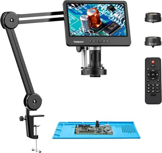 Tomlov Digital Soldering Microscope With Flexible Display Stand