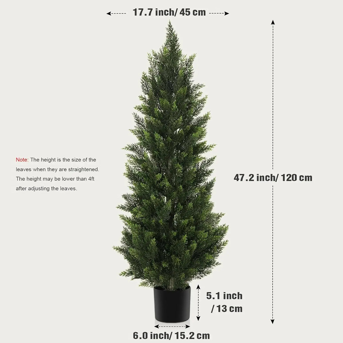Olitree Artificial Cedar Topiary Tree Faux Evergreen Plant Decor