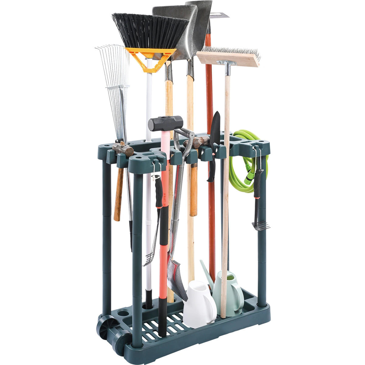 SucceBuy Premium 10 Slots Garden Tool Rack For Home Storage