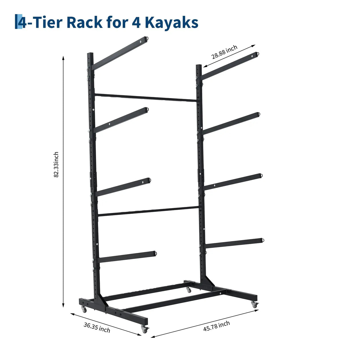 Heavy Duty Adjustable Freestanding Kayak Storage Rack