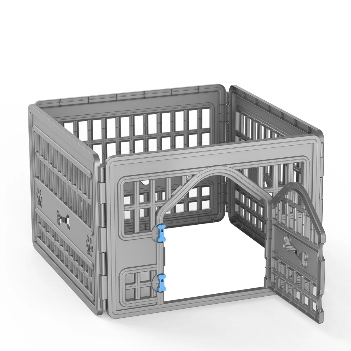 Foldable Four Panel Plastic Pet Playpen For Indoor Outdoor Dogs
