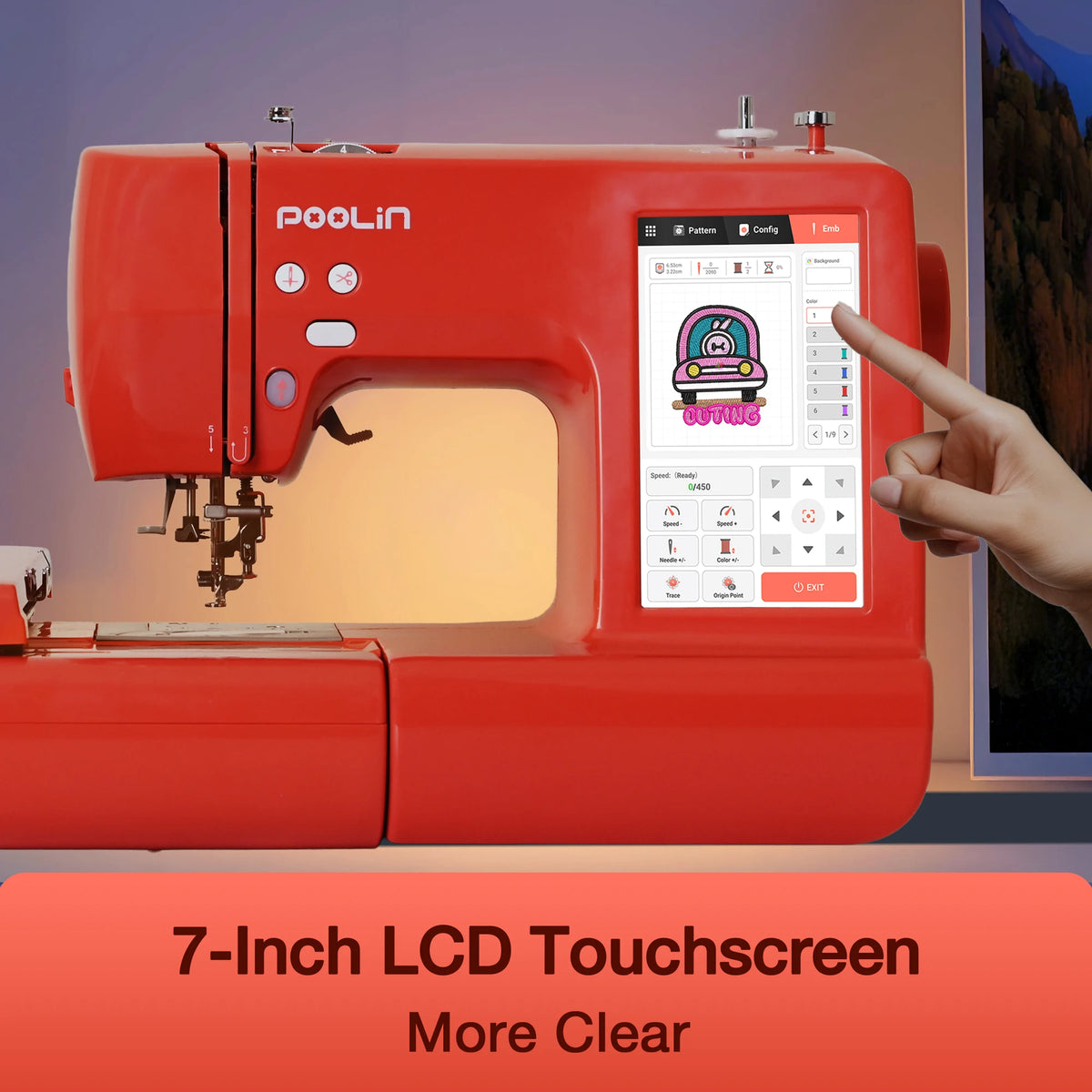 Computerized Embroidery Machine Smart Display For Beginners