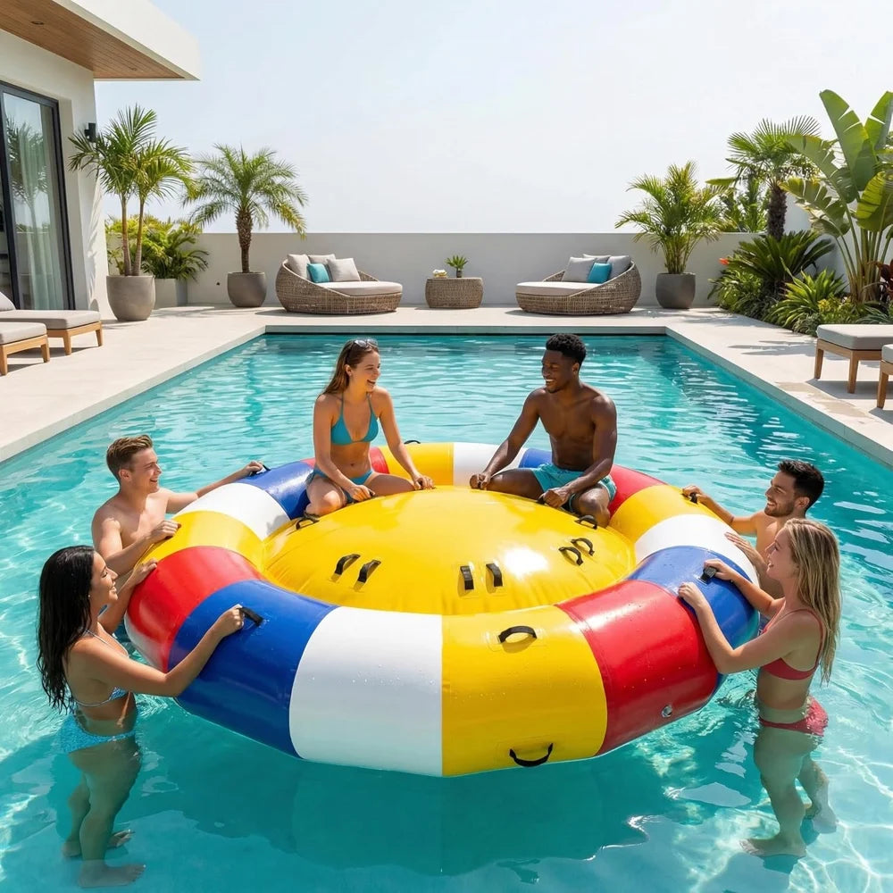 Heavy Duty Inflatable Disco Boat Party Float With Electric Pump