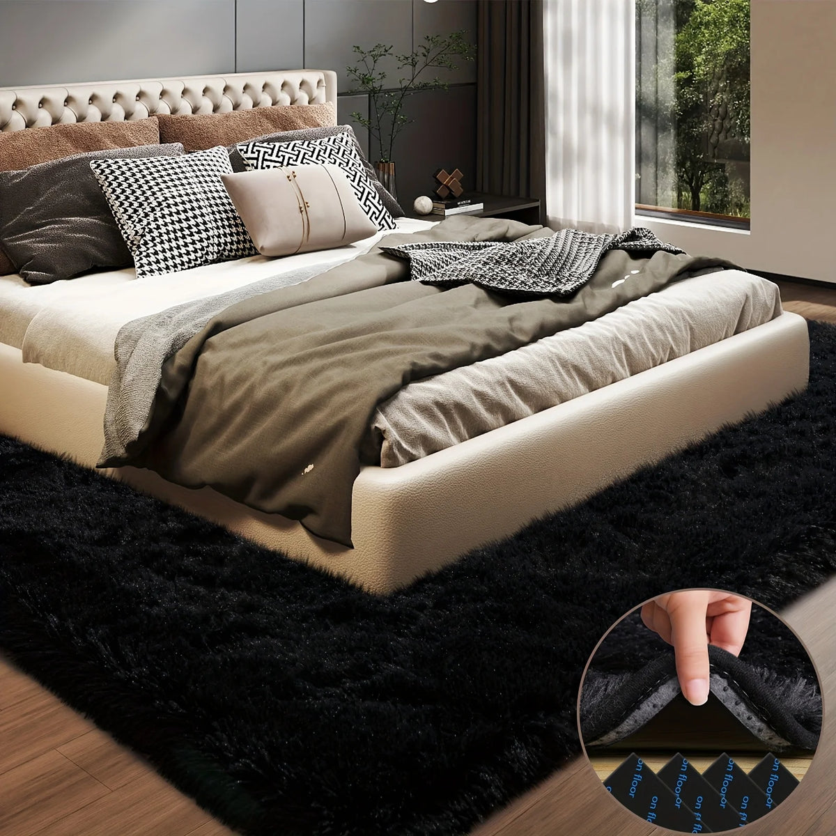 Super Soft Plush Area Rug With Aubusson Design For Home