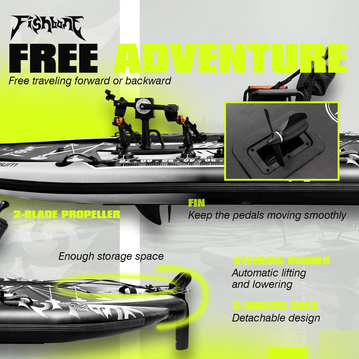 Spatium Pedal Drive Fishing Kayak Sit On Top Durable Craft