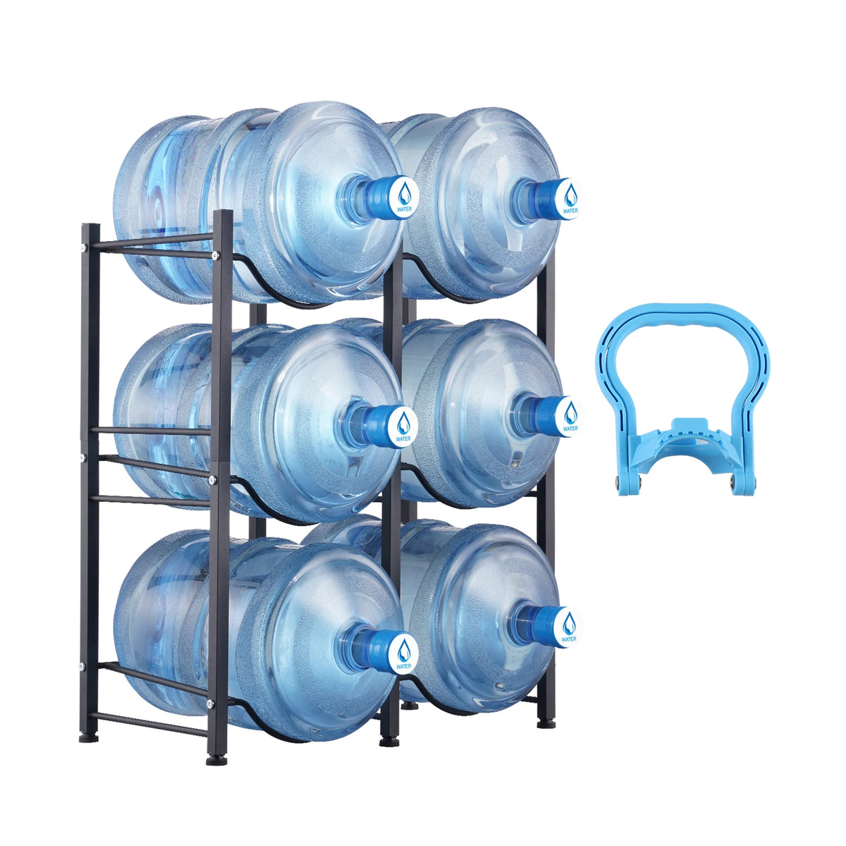 SucceBuy Durable Metal Water Bottle Holder Rack Home Office