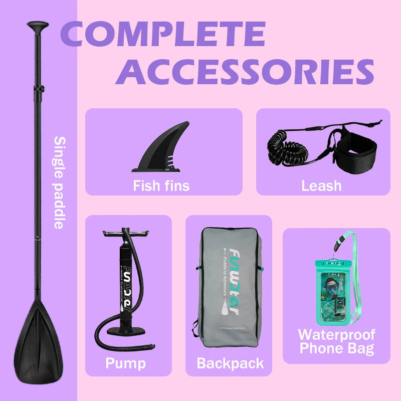 Funwater Inflatable Paddle Board Stand Up Surfboard With Accessories