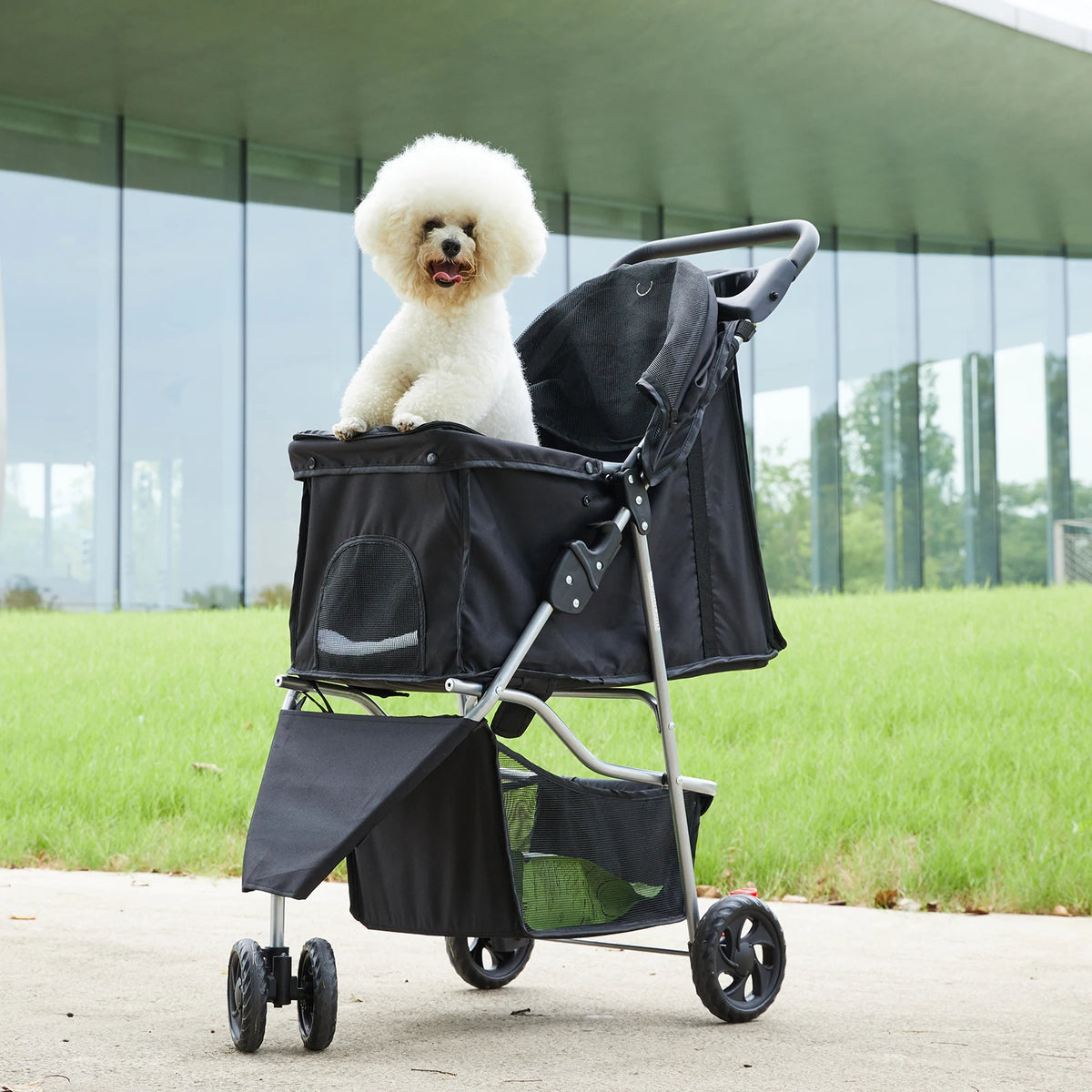 Premium Foldable Pet Stroller With Smooth Ride For Small Pets