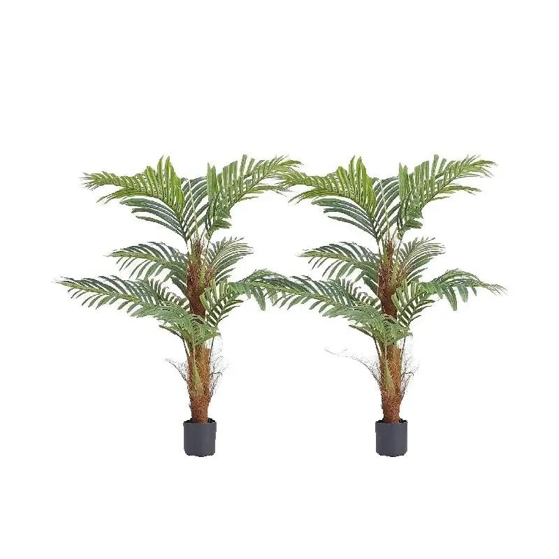 Elegant Artificial Palm Tree With Stable Base And Faux Greenery
