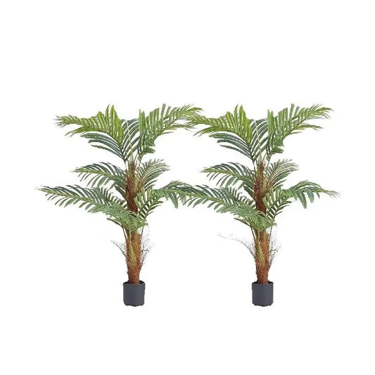 Elegant Artificial Palm Tree With Stable Base And Faux Greenery