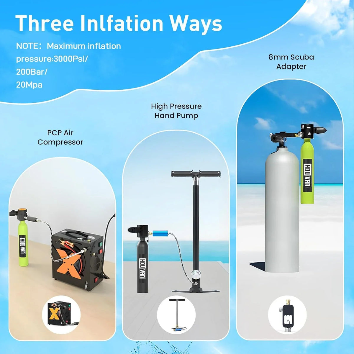 Scorkler Portable Scuba Diving Oxygen Tank For Snorkeling Travel