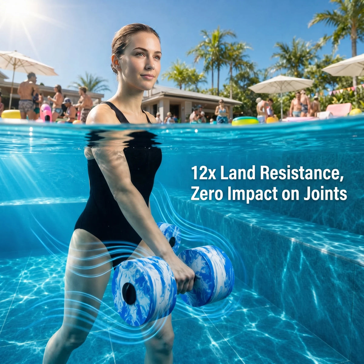 Hapbear Adjustable Aquatic Fitness Dumbbells And Barbell