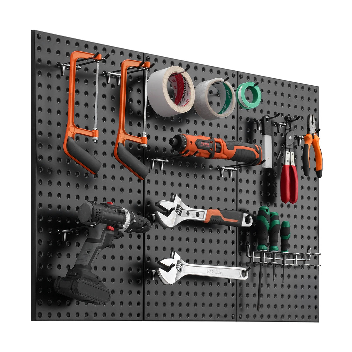 SucceBuy Steel Pegboard Wall Storage Panels For Garage Workshop