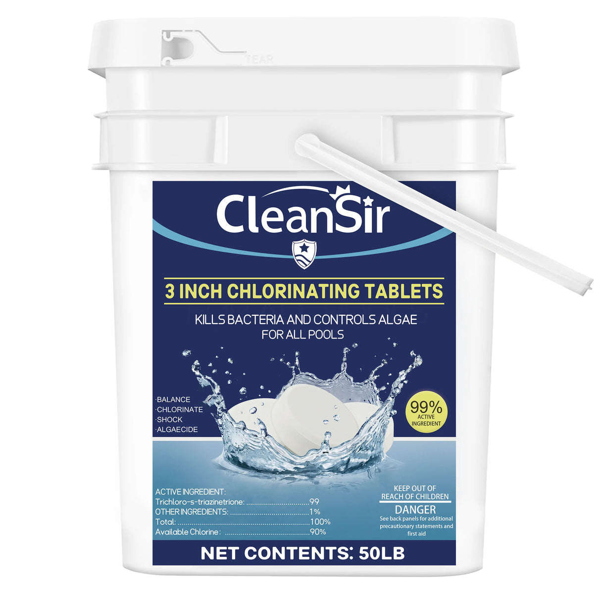 Stabilized Slow Dissolving Chlorine Tablets For Pool Water Sanitizer