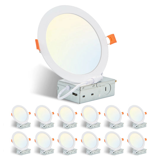 ArlgSite Dimmable Recessed LED Ceiling Lights With Junction Box