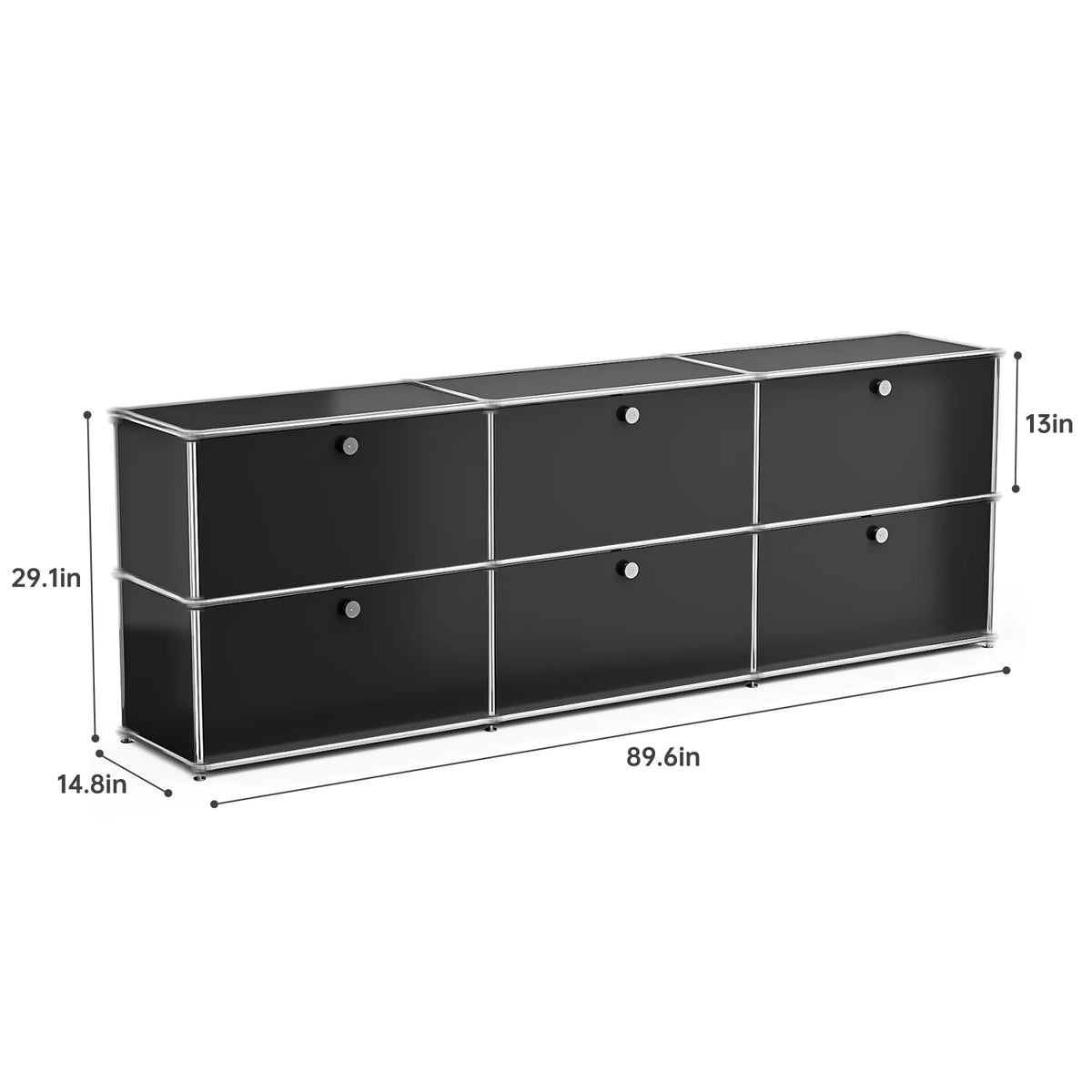 Modern Stainless Metal Storage Cabinet For Home Office Organization