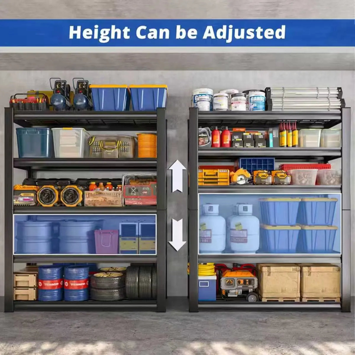 Heavy Duty 72 Inch Adjustable Metal Shelving Rack For Warehouse And Home