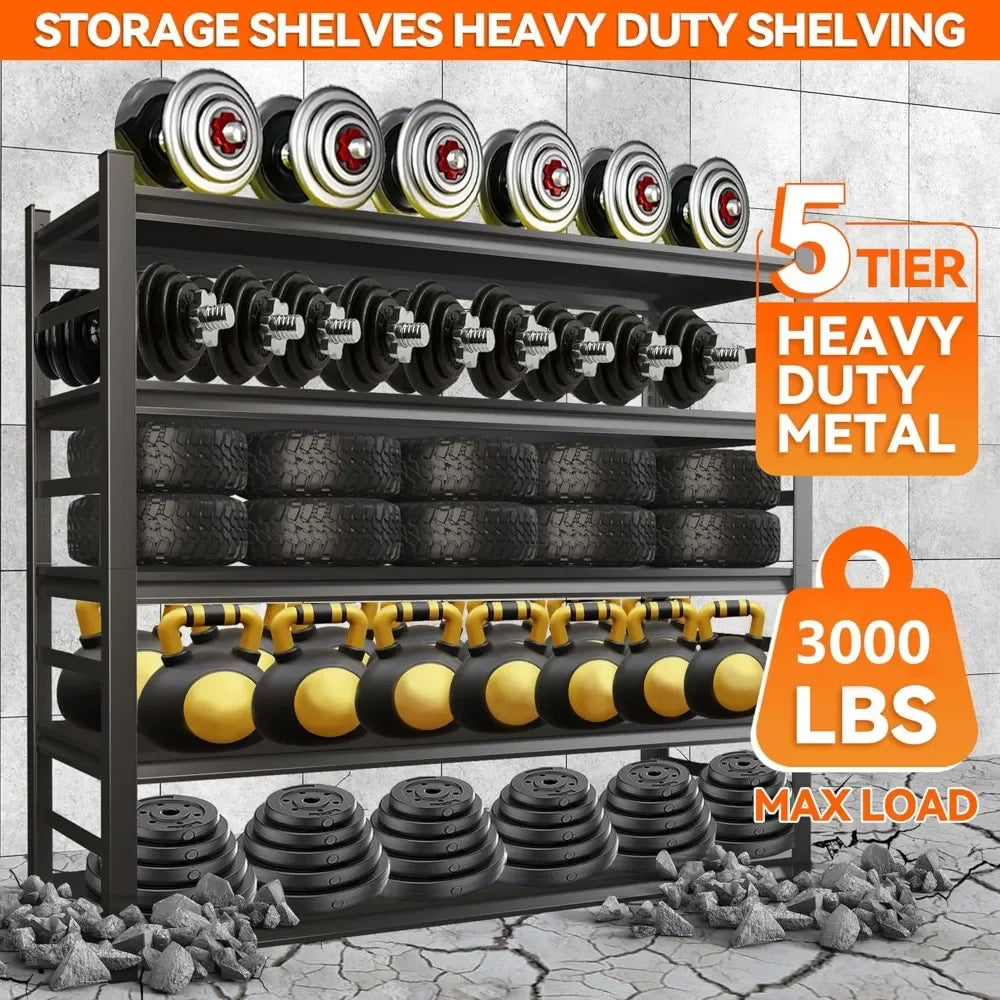 Heavy Duty Metal Garage Shelving Unit With Adjustable Layers