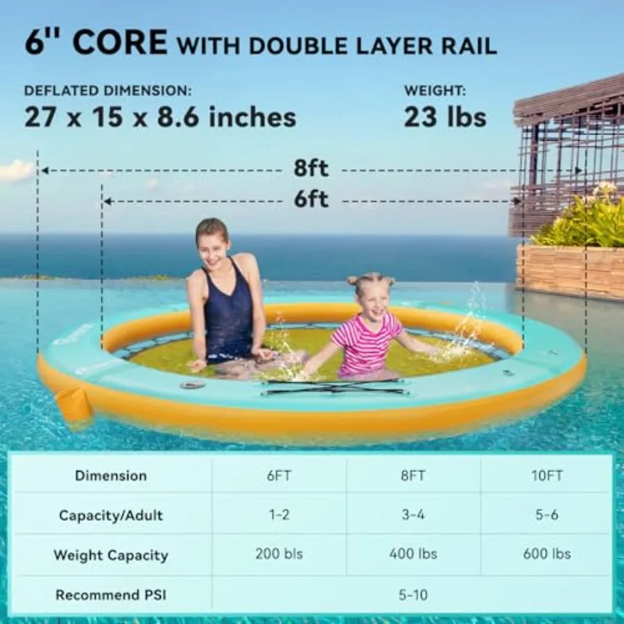Premium Round Floating Ring With Cupholder For Lake Swimming