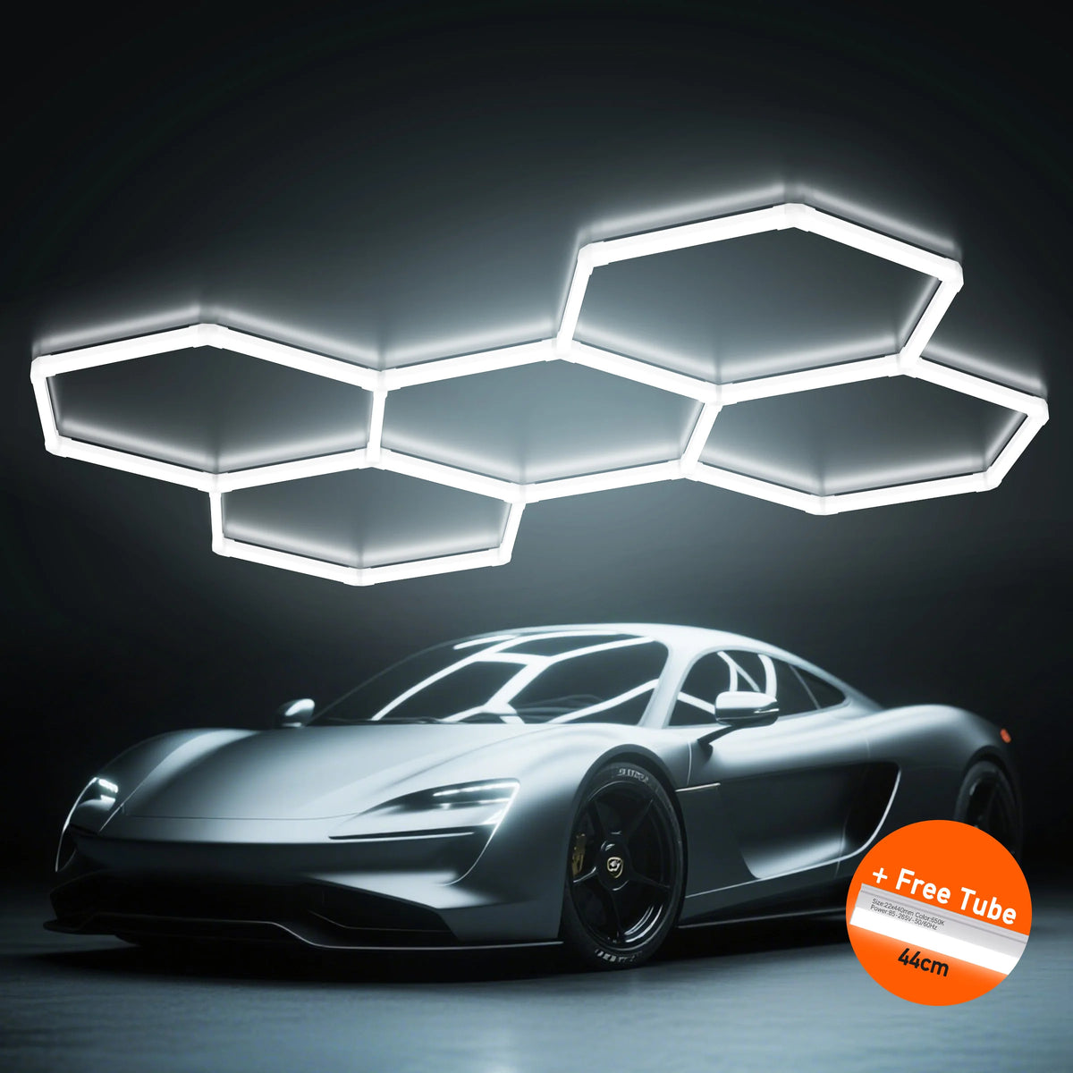 Hexagon Led Honeycomb Ceiling Light For Garage And Workshop Use