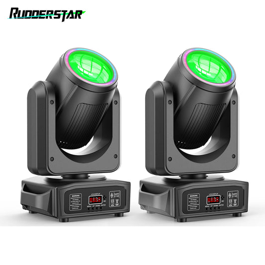 2PCS 150W RGB LED Moving Head Light Beam Effect Lighting DJ Disco Party Lights for Stage Concert Wedding Theater Live Show Club