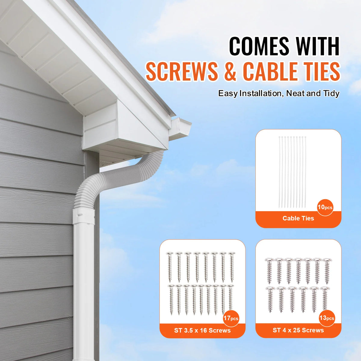 Vevor Decorative PVC Mini Split Line Cover For Air Conditioners