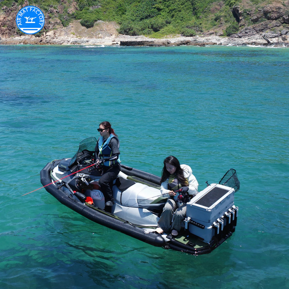 Ejia Inflatable PVC U-Shaped Water Rescue Jet Ski Collar With Pump And Kit
