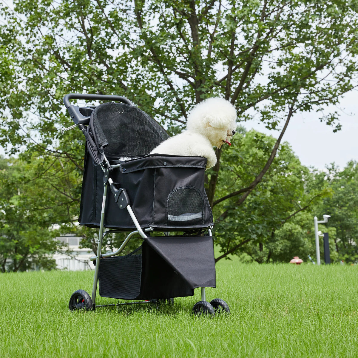 Premium Foldable Pet Stroller With Smooth Ride For Small Pets