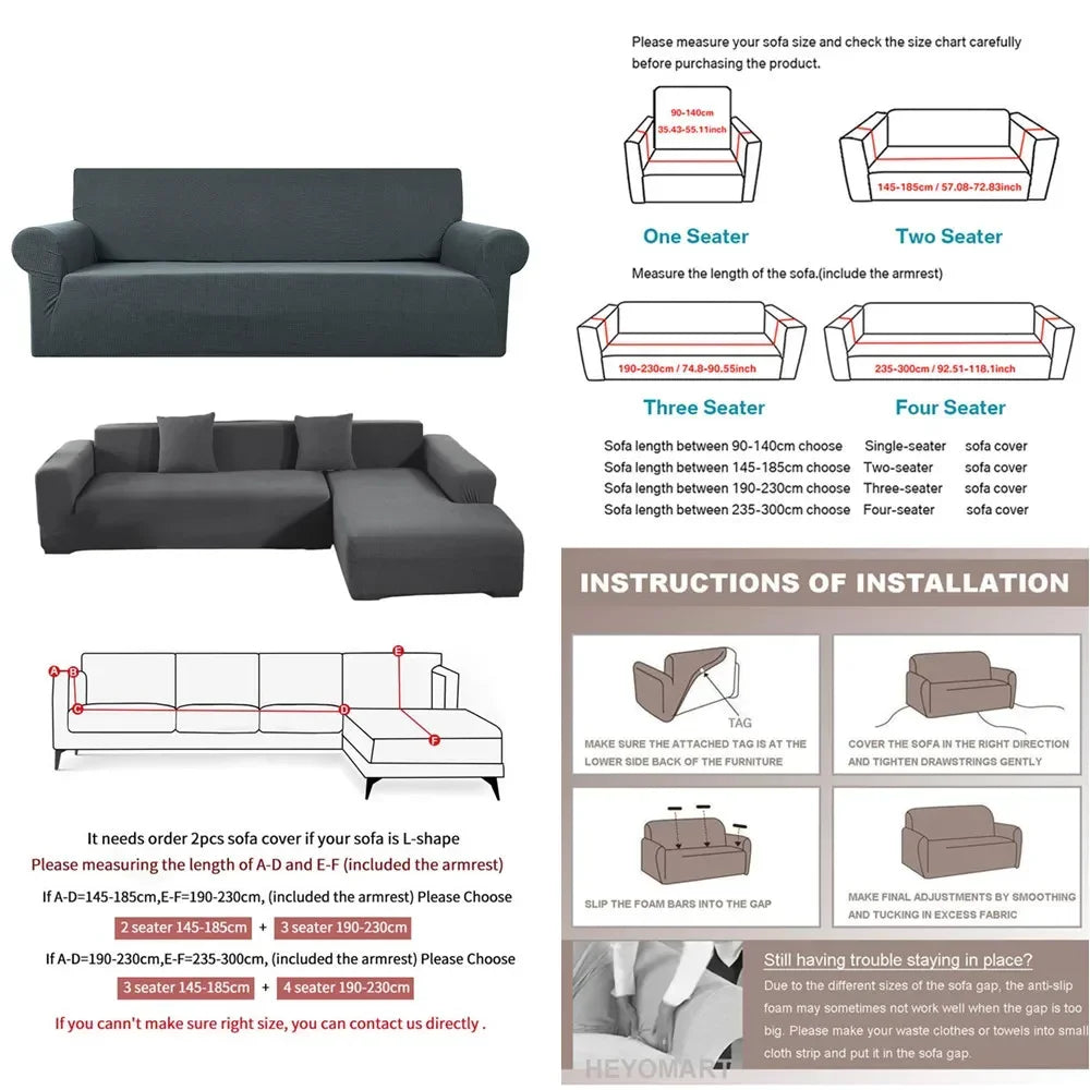 Stretch Jacquard Couch Cover Washable Pet Friendly Furniture Protector