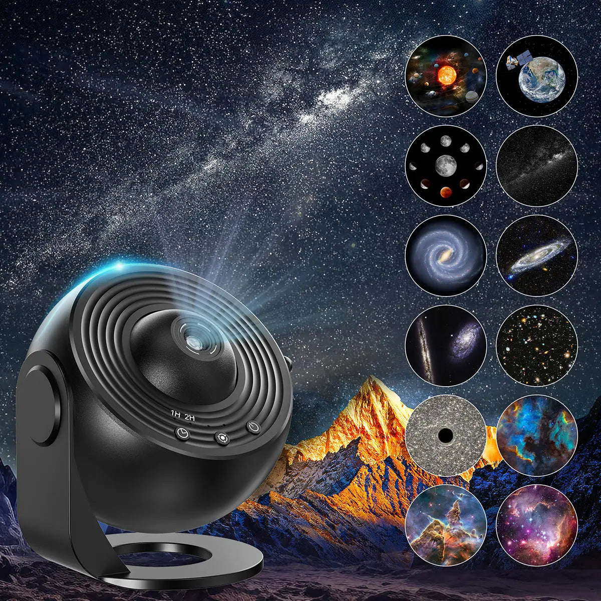 Mexllex Galaxy Star Projector LED Night Light With 13 Discs