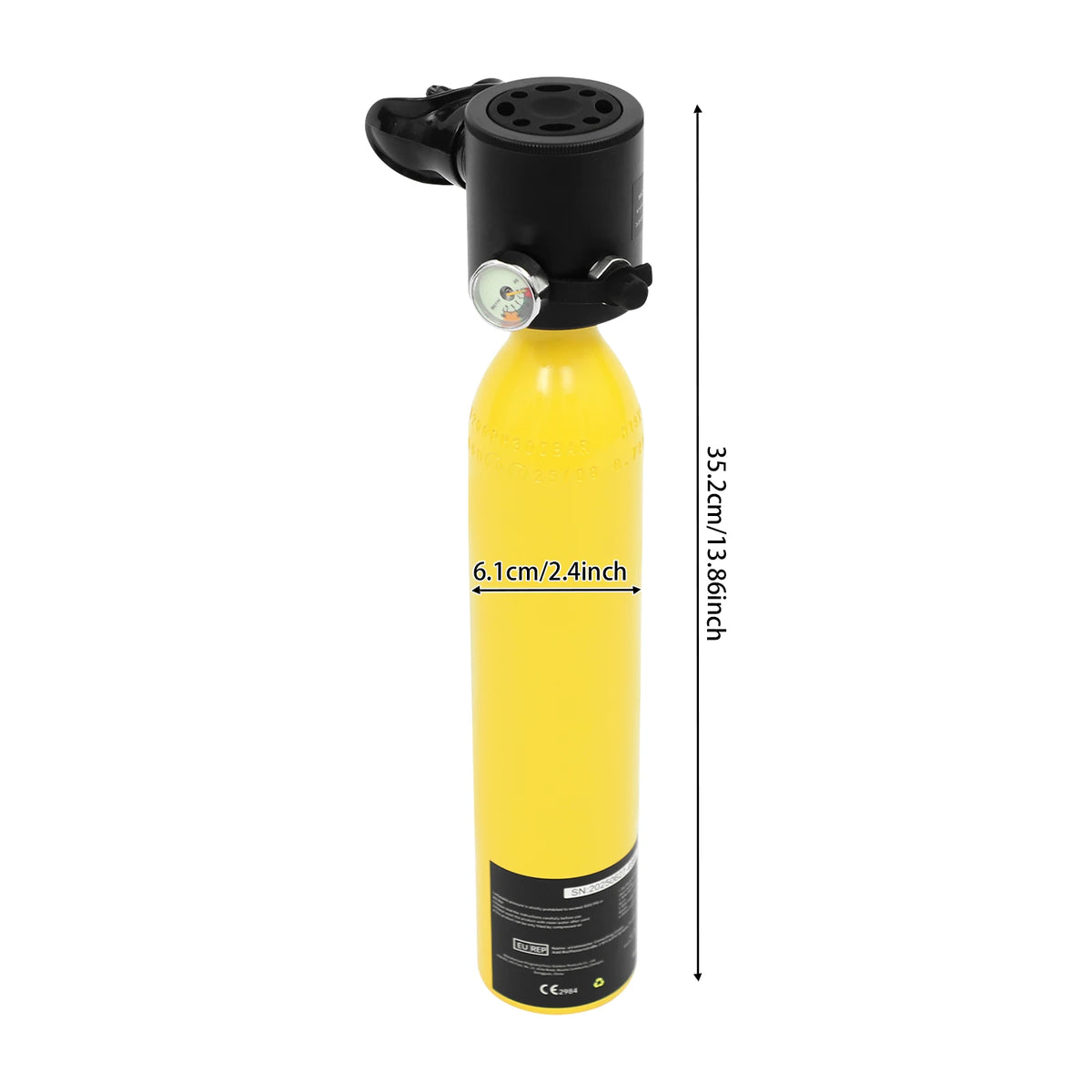 0.5L Mini Scuba Tank With Manual Pump And Strap For Diving