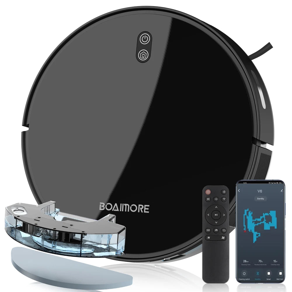 Boamore Powerful 6000PA Robot Vacuum Mop Combo For Pets