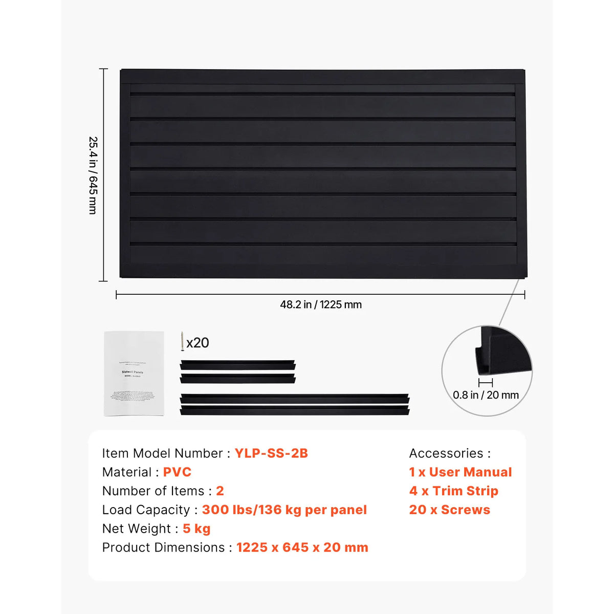 SucceBuy PVC Slat Wall Panels For Garage Storage Solutions