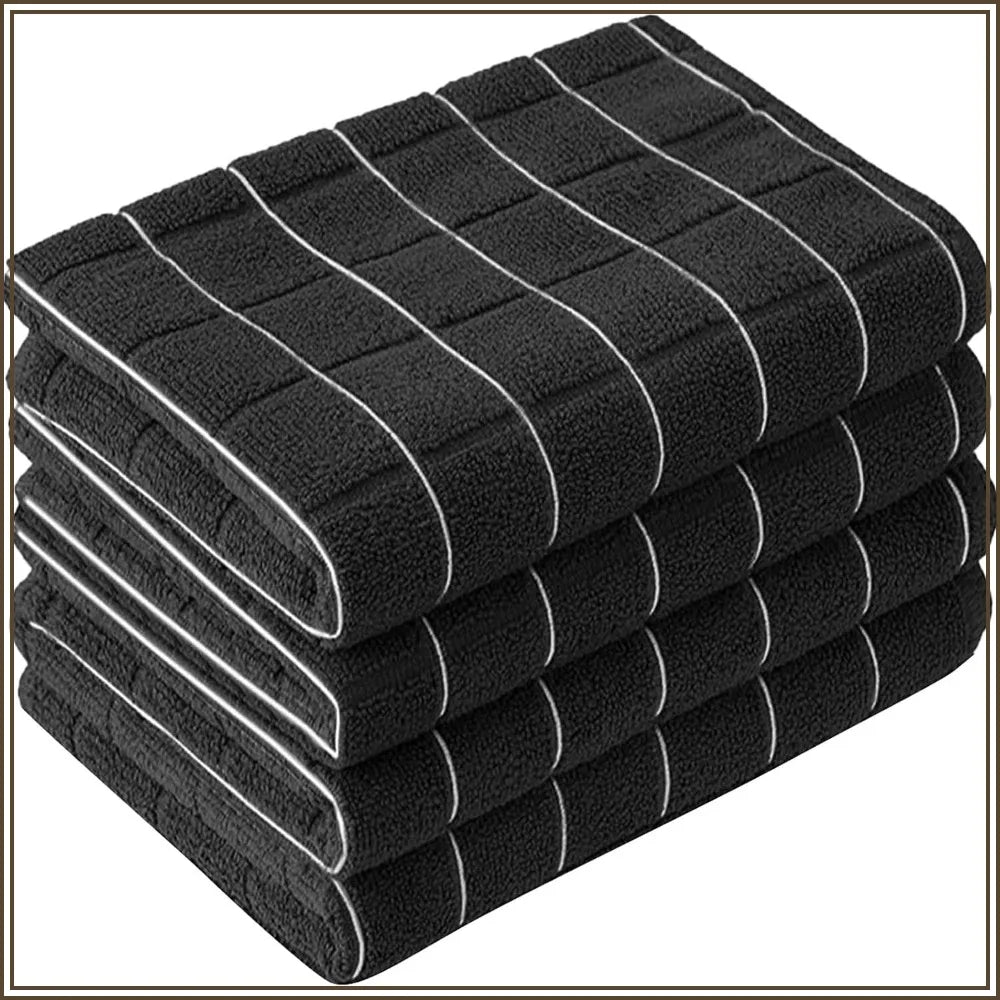 Premium Lint Free Kitchen Towels Ultra Soft Absorbent For Home 4Pack