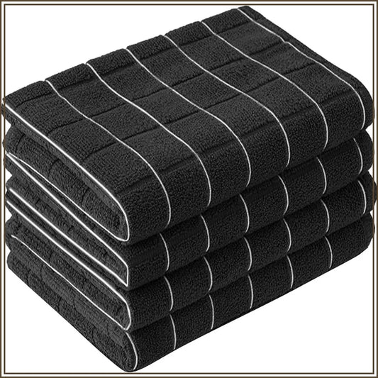 Premium Lint Free Kitchen Towels Ultra Soft Absorbent For Home 4Pack