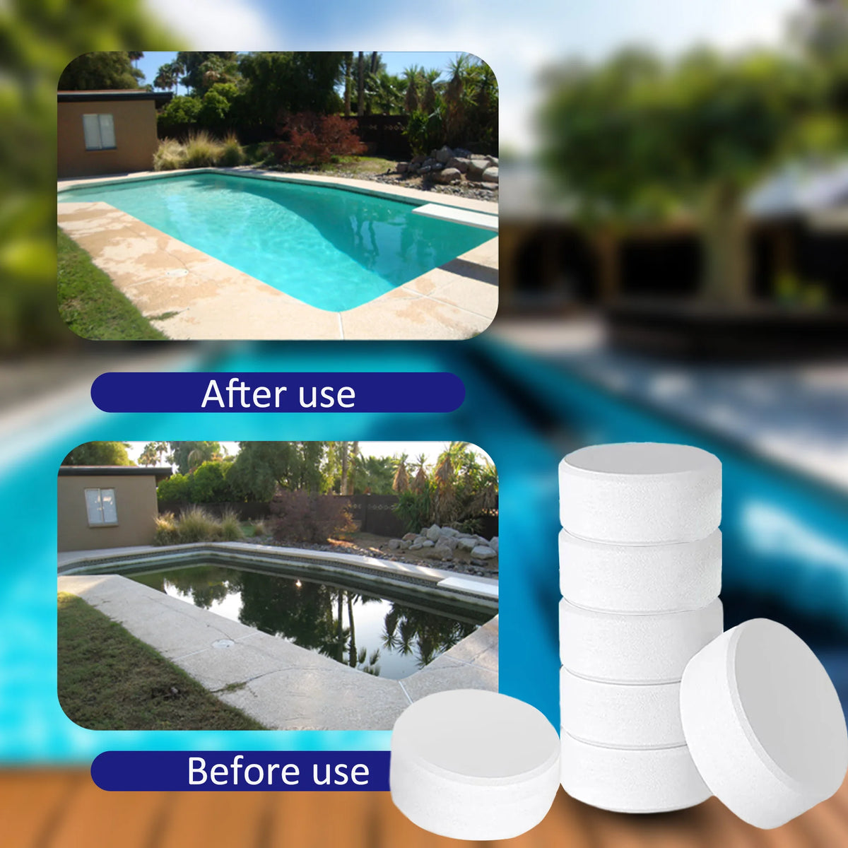 Stabilized Slow Dissolving Chlorine Tablets For Pool Water Sanitizer
