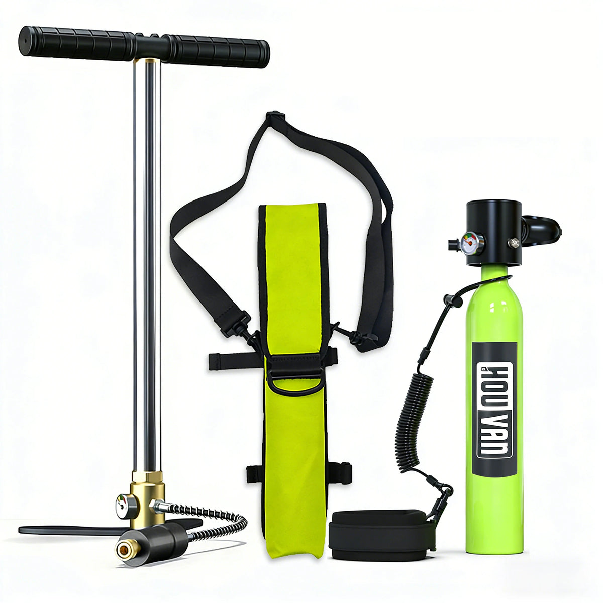 Scorkler Mini Scuba Tank With Hand Pump For Snorkeling