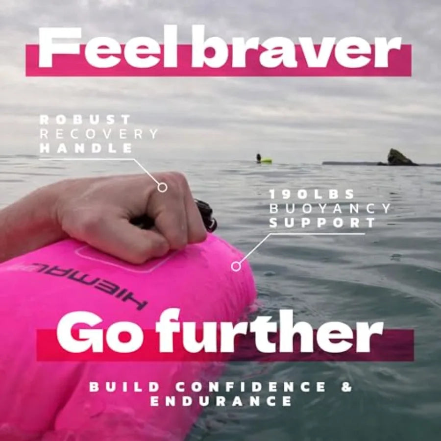 Open Water Swim Buoy With Waterproof Dry Bag And Visibility