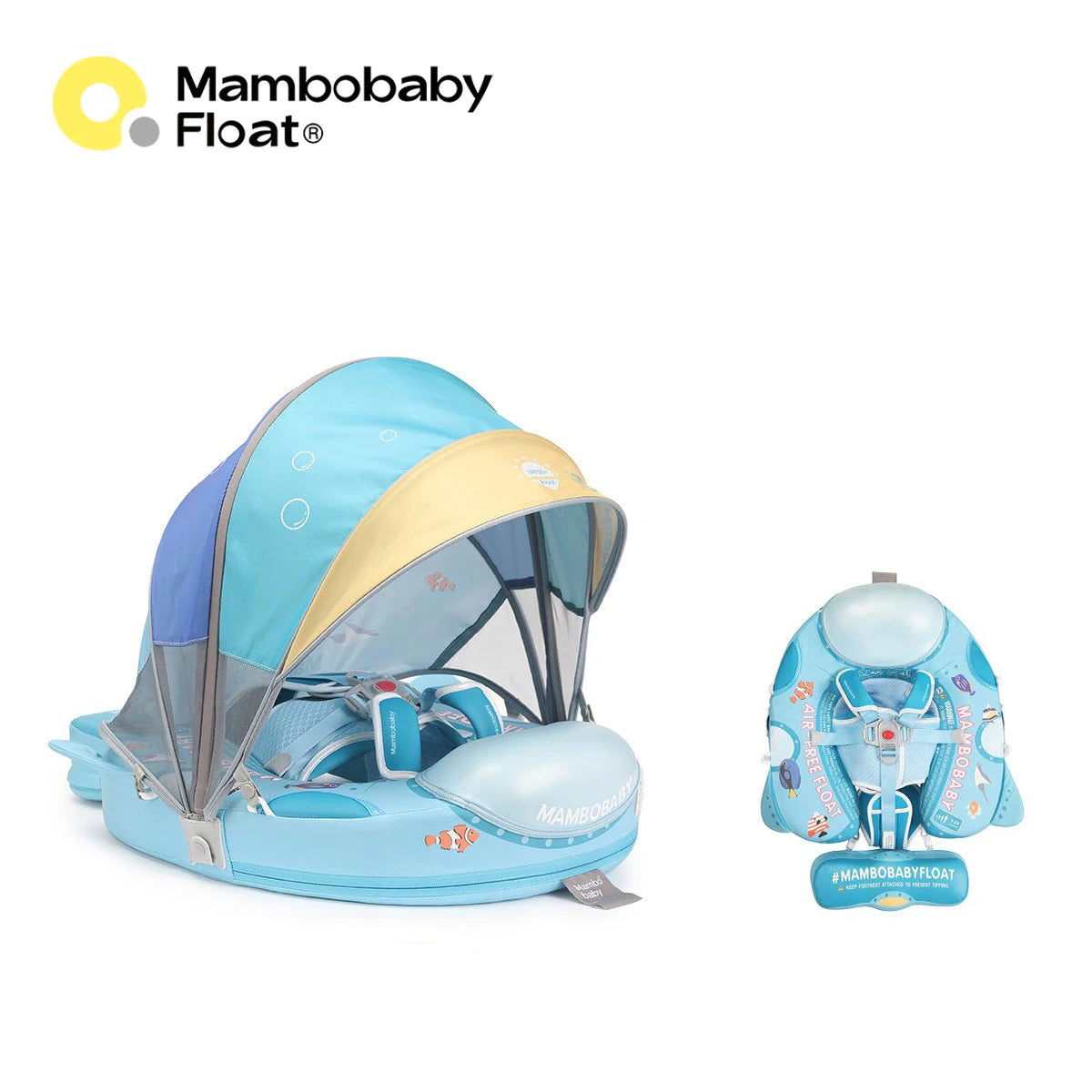 Mambobaby Air Free Infant Chest Float With Sunshade Canopy