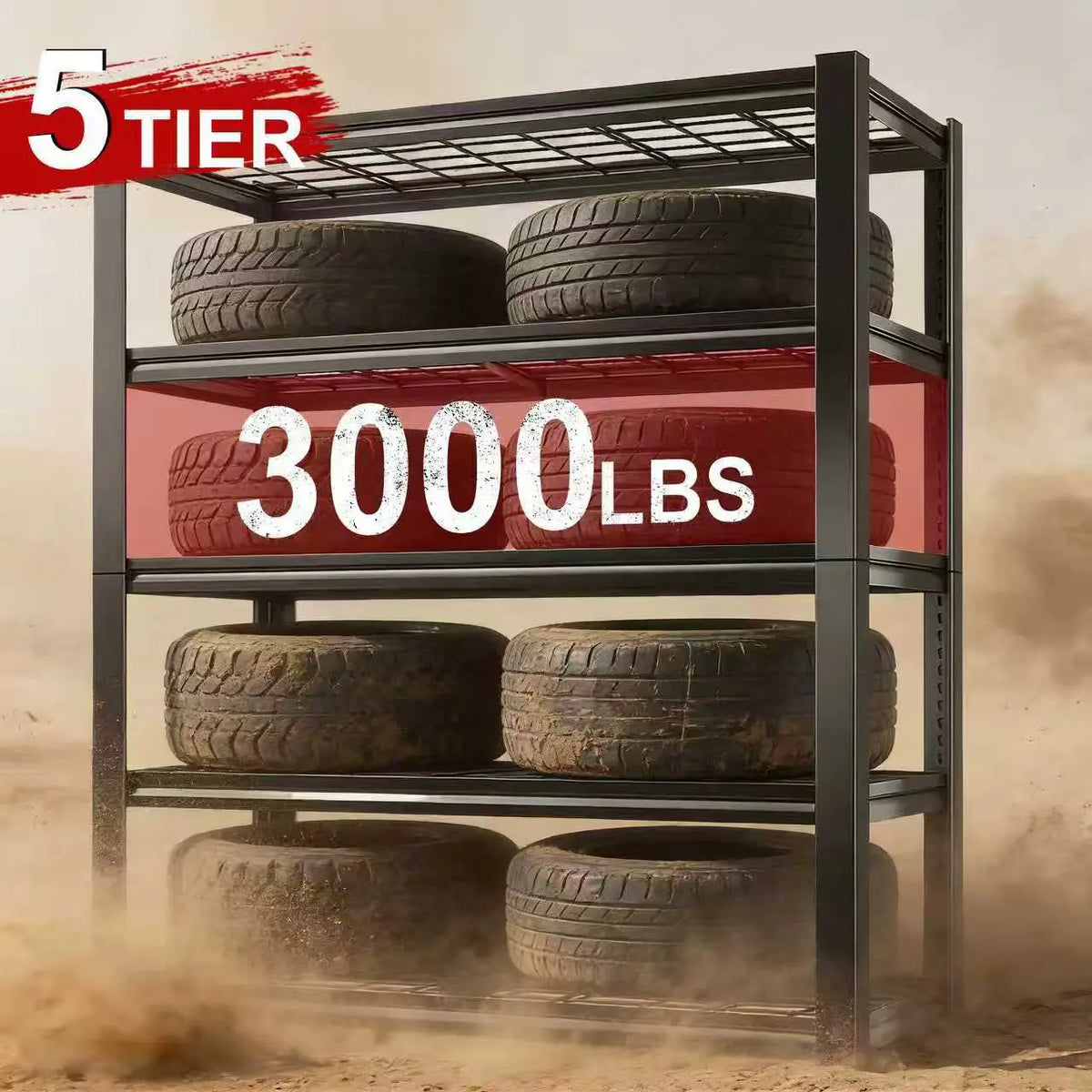 Heavy Duty 72 Inch Adjustable Metal Shelving Rack For Warehouse And Home