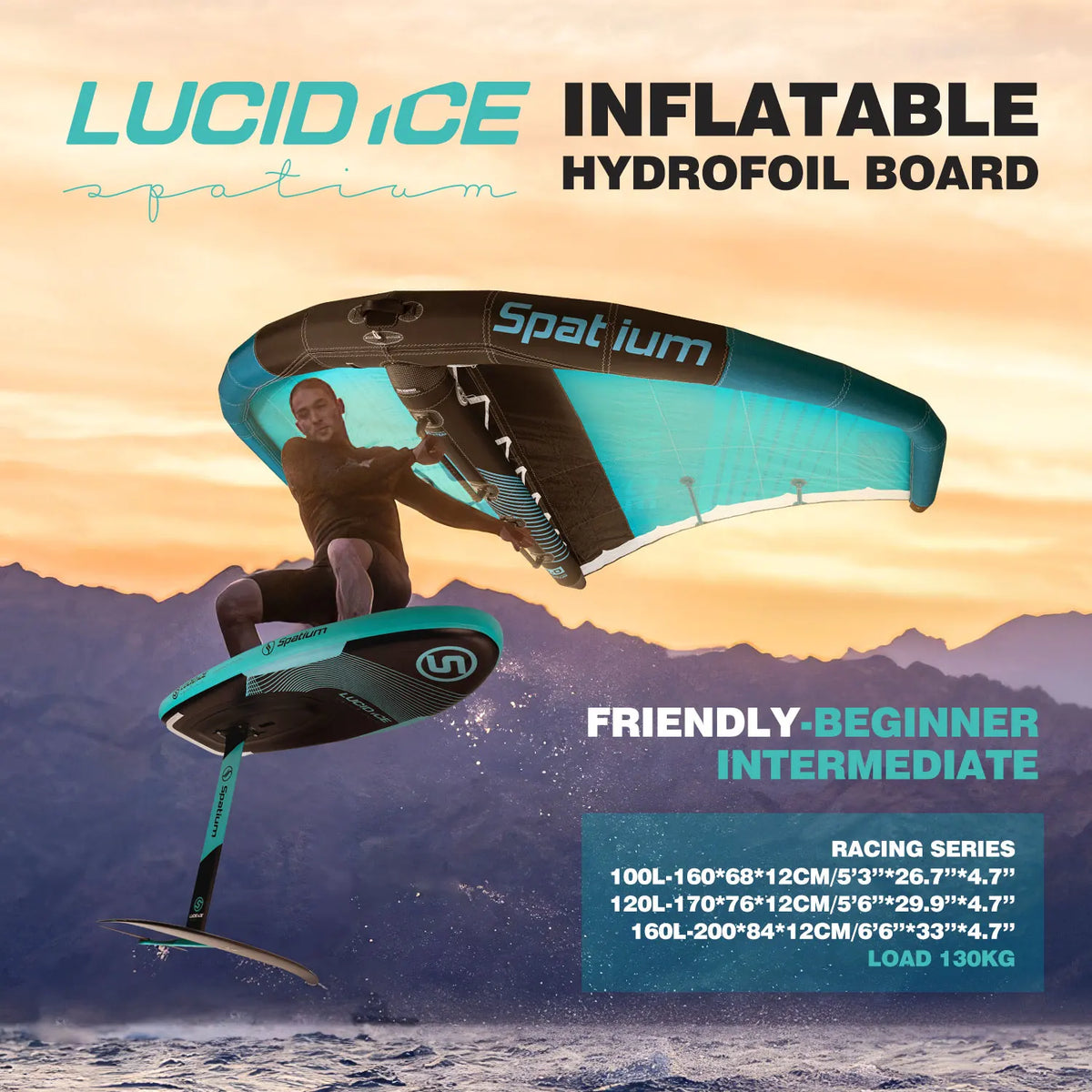Spatum Inflatable Hydrofoil Surfing SUP Board For Lucid Ice
