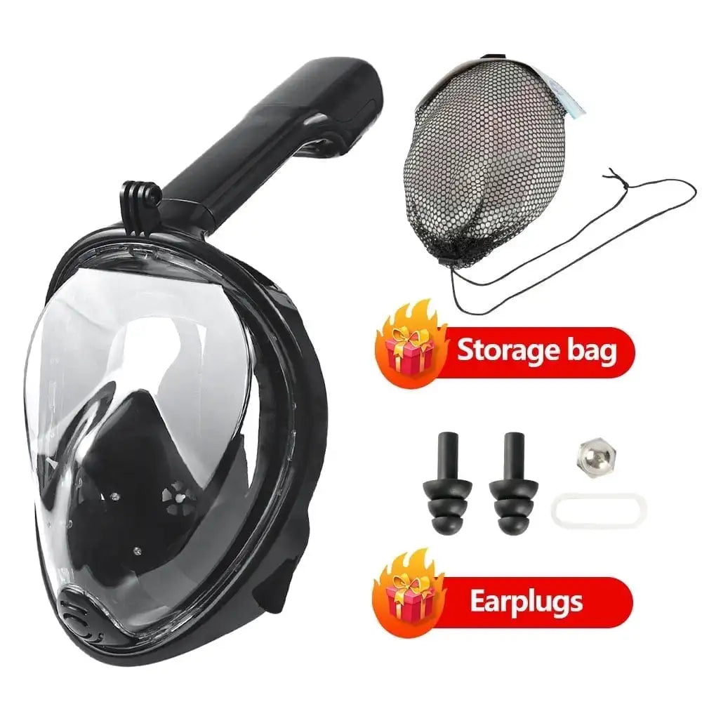 Full Face Snorkel Mask With Camera Mount Anti Fog