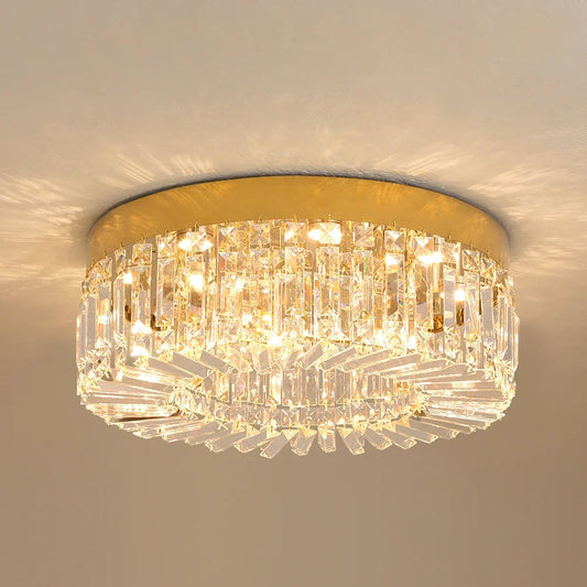 Gold Luxury Crystal Ceiling Lamp Living Room Modern Chandeliers Decoration Led Ceiling Lights Lighting Fixture Diameter 40 50cm
